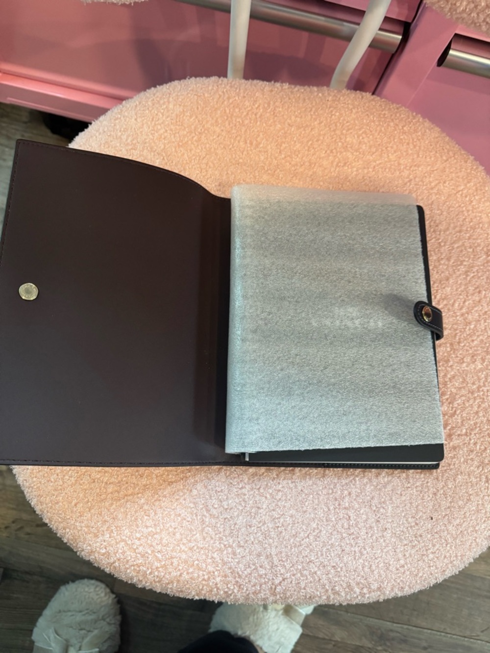 Coach Cherry Print Gold/Black Multi Leather Notebook - Picture 3 of 4